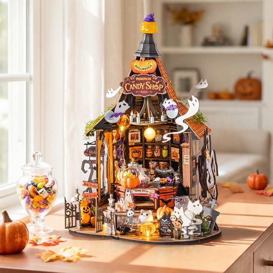 HAUNTED CANDY HOUSE WOODEN MINIATURE KIT (DG186)