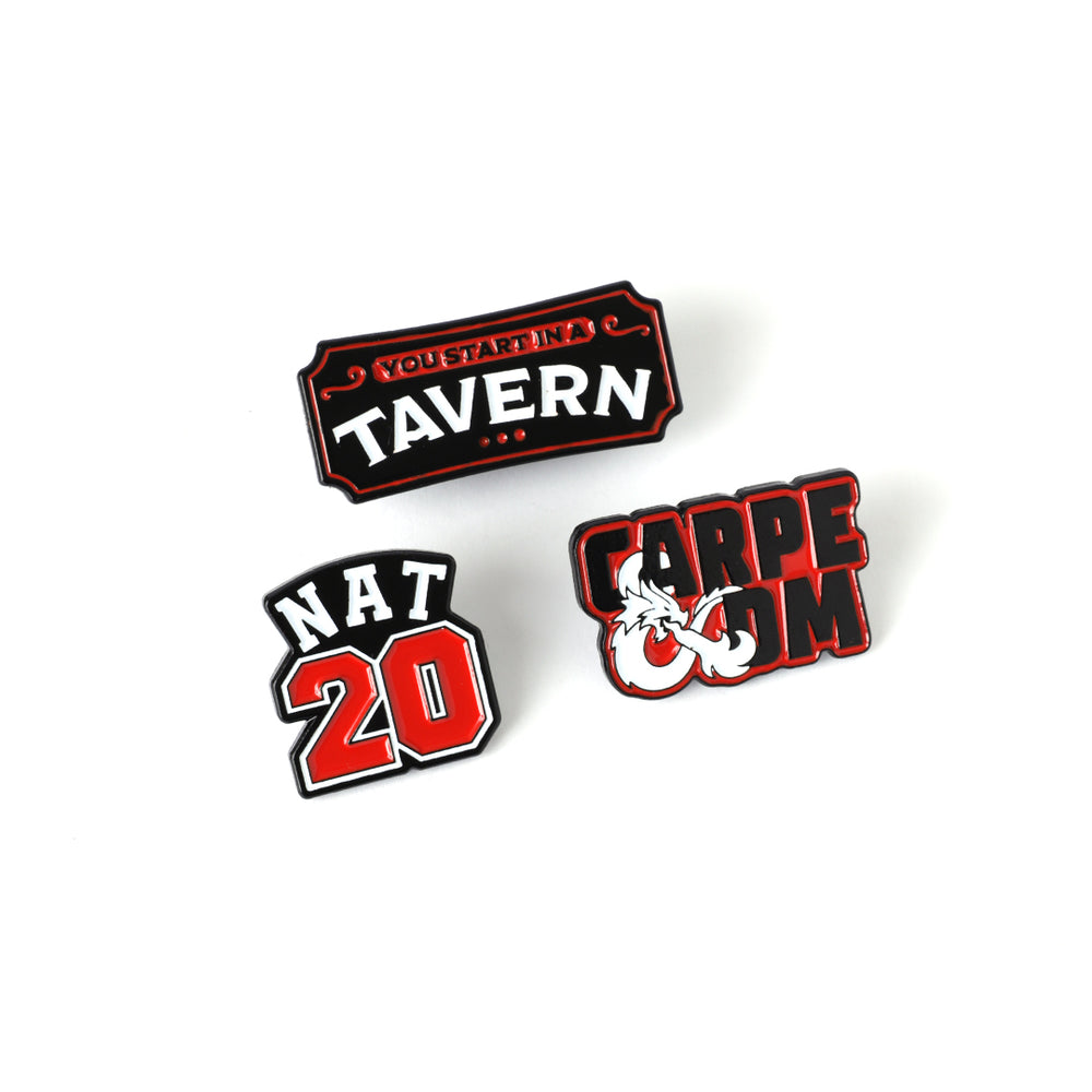 D&D PHRASES PIN SET