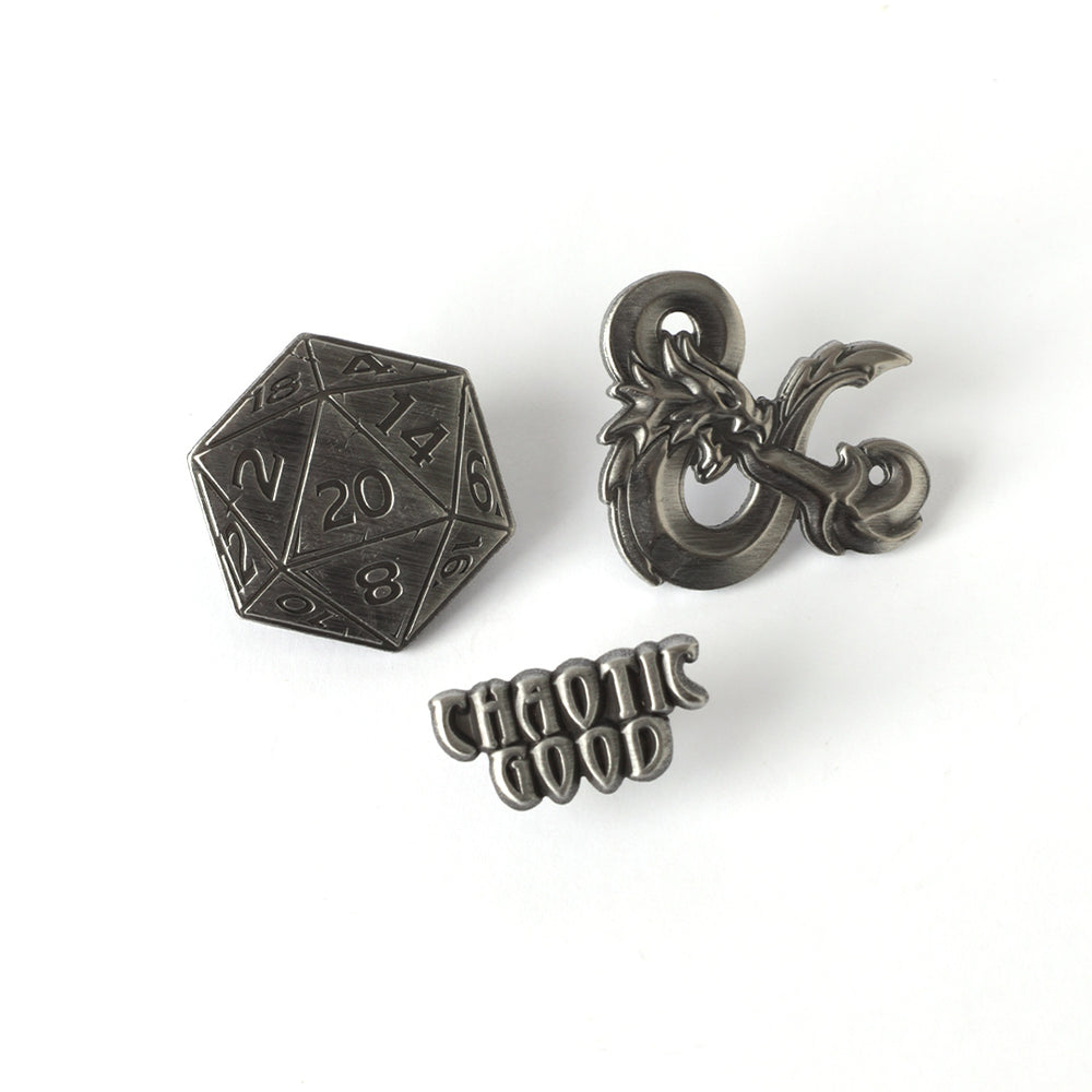 D&D SILVER PIN SET