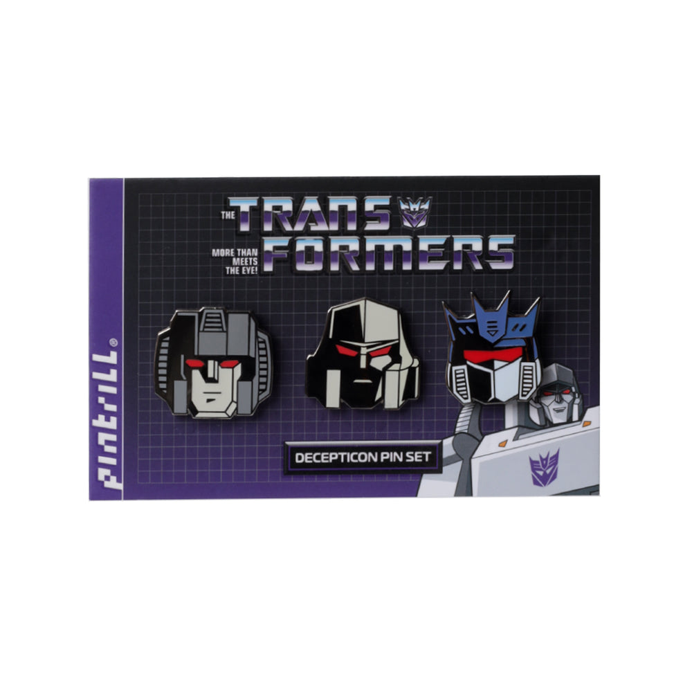 TRANSFORMERS DECEPTICONS HEADS PIN SET