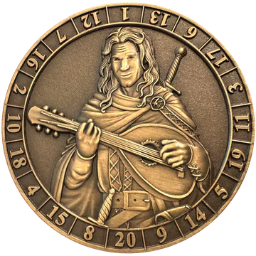 GOLIATH DICE COIN - D20 MALE BARD