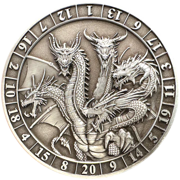 GOLIATH DICE COIN - D20 FIVE-HEADED DRAGON