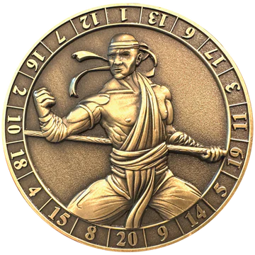GOLIATH DICE COIN - D20 MALE HUMAN MONK