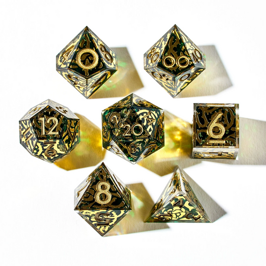 DISPEL EMERALD GROVE 7PC DICE SET
