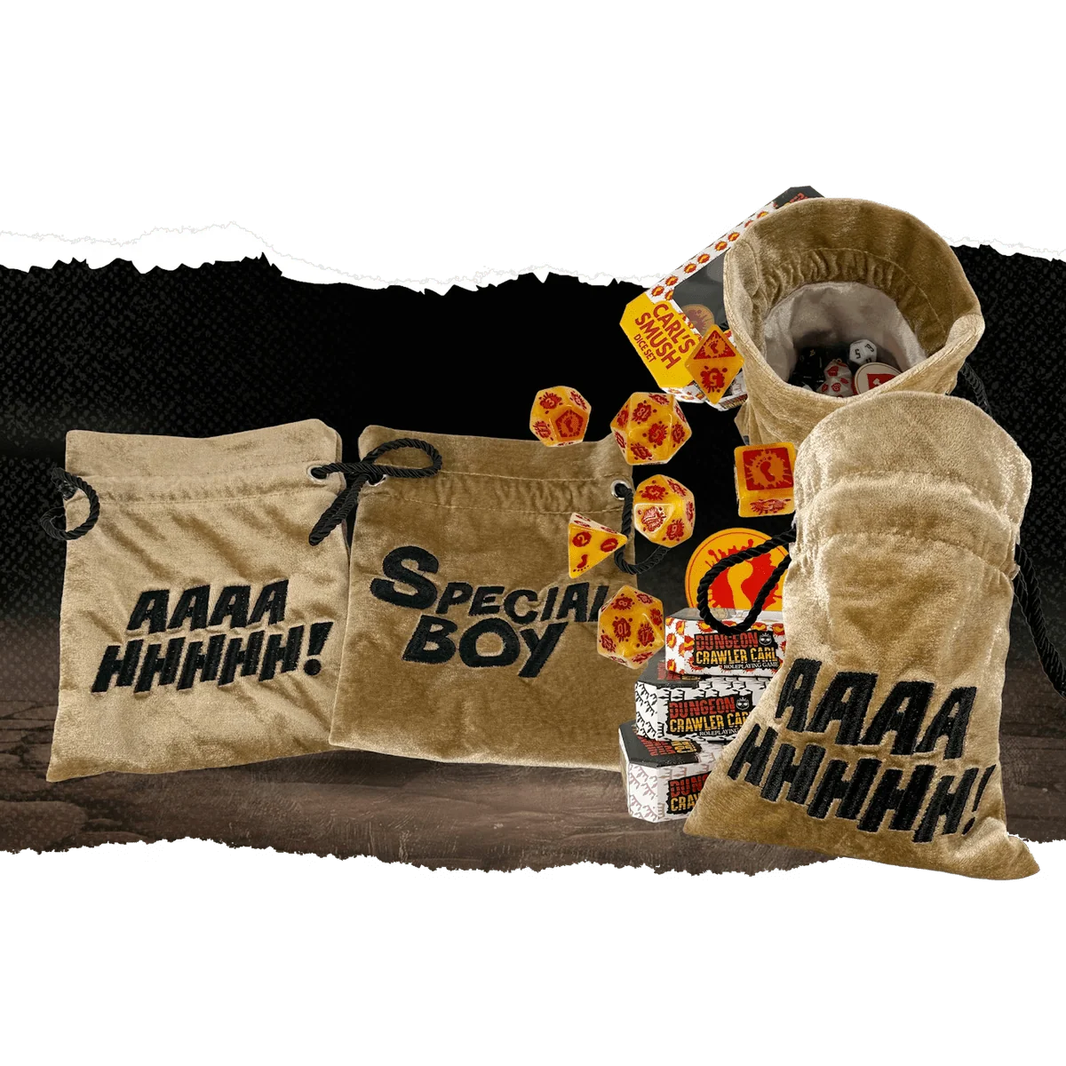 DUNGEON CRAWLER CARL RPG PREPOTENTE DICE BAG