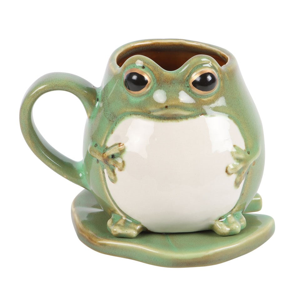 FROG AND LILYPAD MUG AND SAUCER