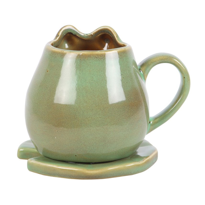 FROG AND LILYPAD MUG AND SAUCER