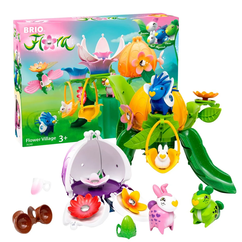 BRIO FLORA: FLOWER VILLAGE PLAYSET