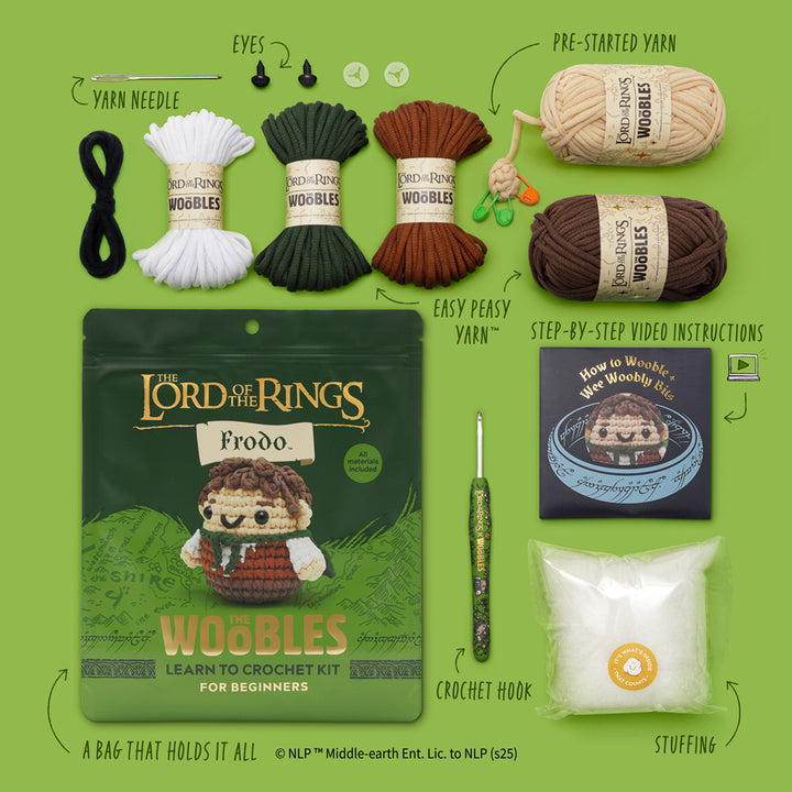 THE LORD OF THE RINGS FRODO WOOBLES CROCHET KIT