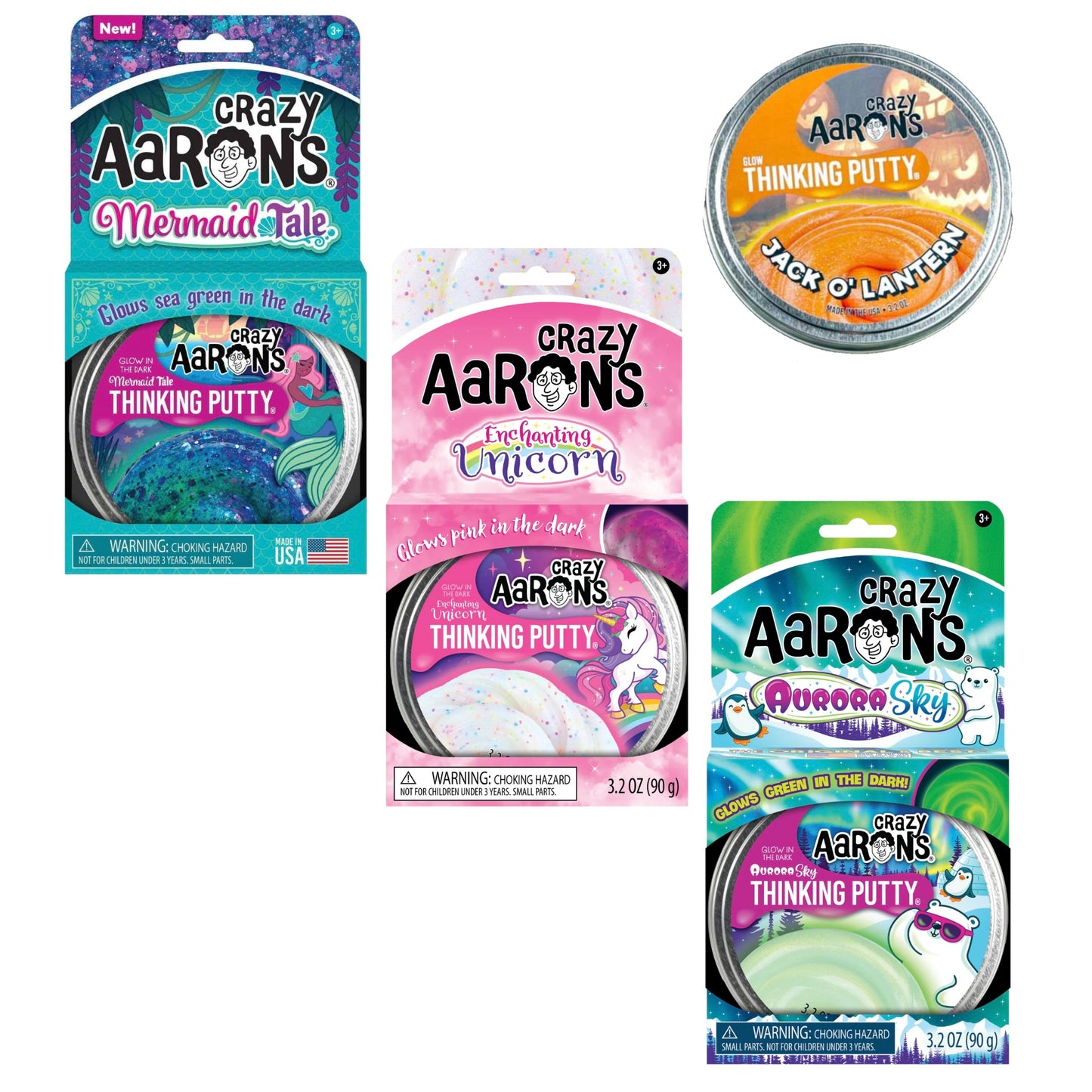 CRAZY AARON'S THINKING PUTTY GLOWBRIGHT SERIES