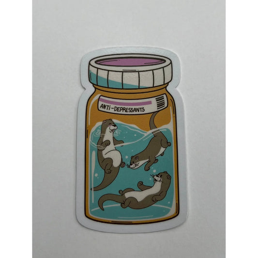 OTTER ANTI-DEPRESSANTS STICKER