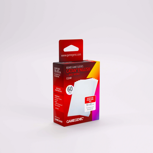 GAMEGENIC CLEAR Catan Sized Sleeves