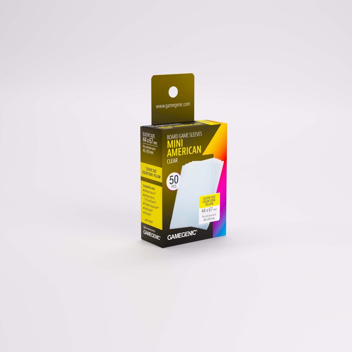 GAMEGENIC CLEAR Mini American Board Game Sized Sleeves