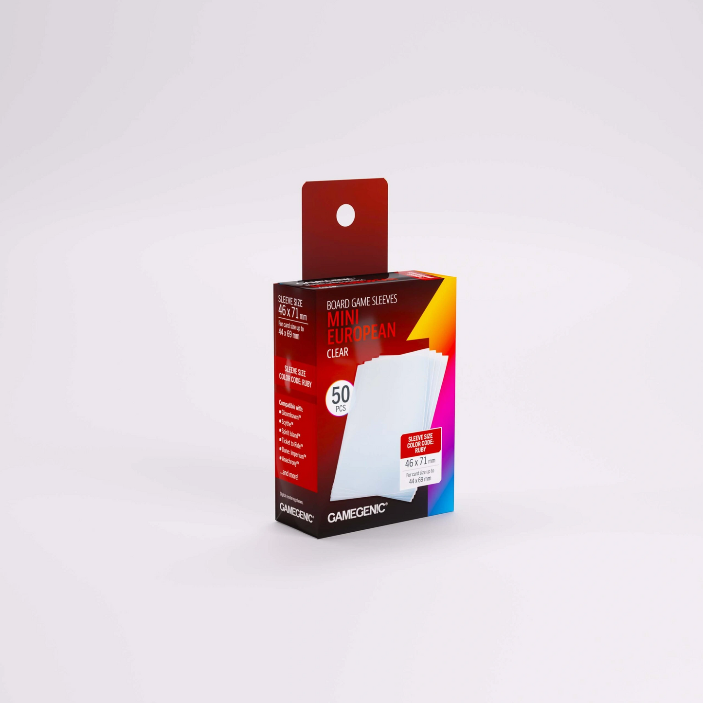 GAMEGENIC CLEAR Mini European Board Game Sized Sleeves