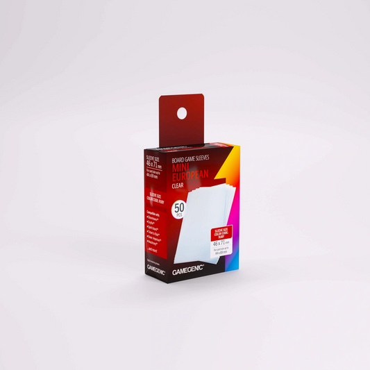GAMEGENIC CLEAR Mini European Board Game Sized Sleeves