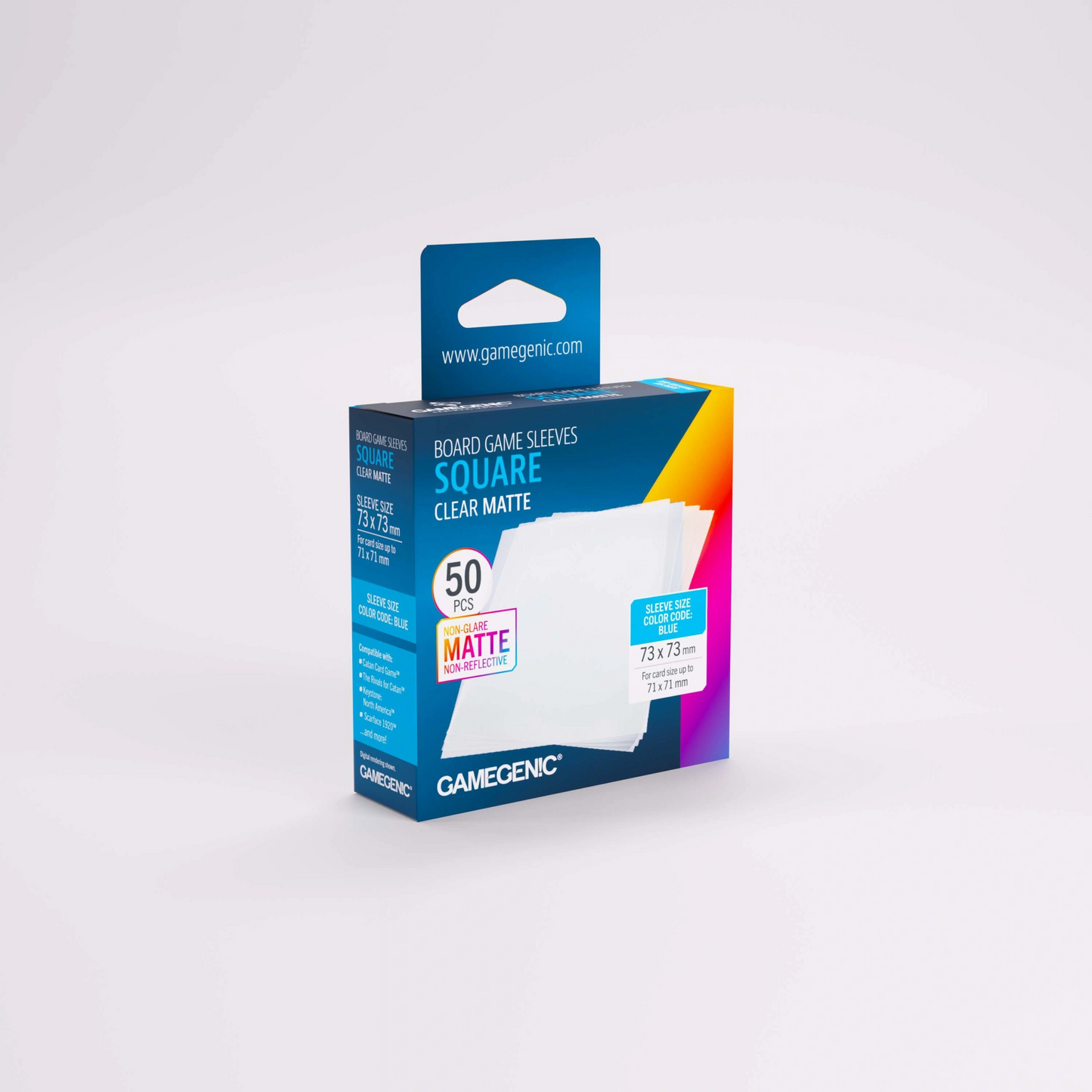 GAMEGENIC CLEAR MATTE Square Sized Sleeves