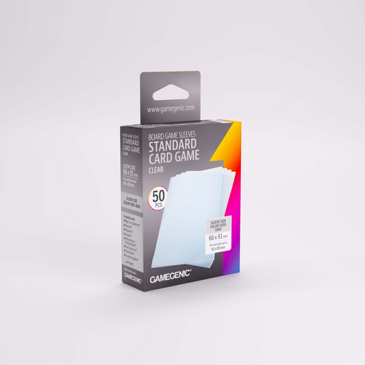 GAMEGENIC CLEAR Standard Card Game Sleeves 50 Count