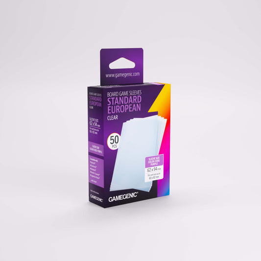 GAMEGENIC CLEAR Standard European Board Game Sized Sleeves