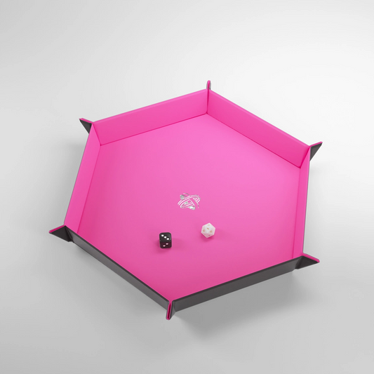 Pink and Black Hexagonal Dice Tray