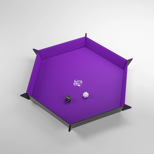Purple and Black Hexagonal Dice Tray