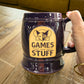 GAMES AND STUFF MUG - BARREL STEIN 16OZ