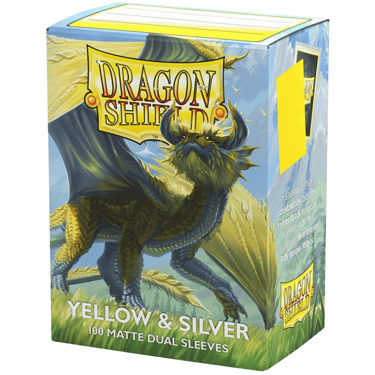 DRAGON SHIELD: MATTE DUAL SLEEVES YELLOW & SILVER