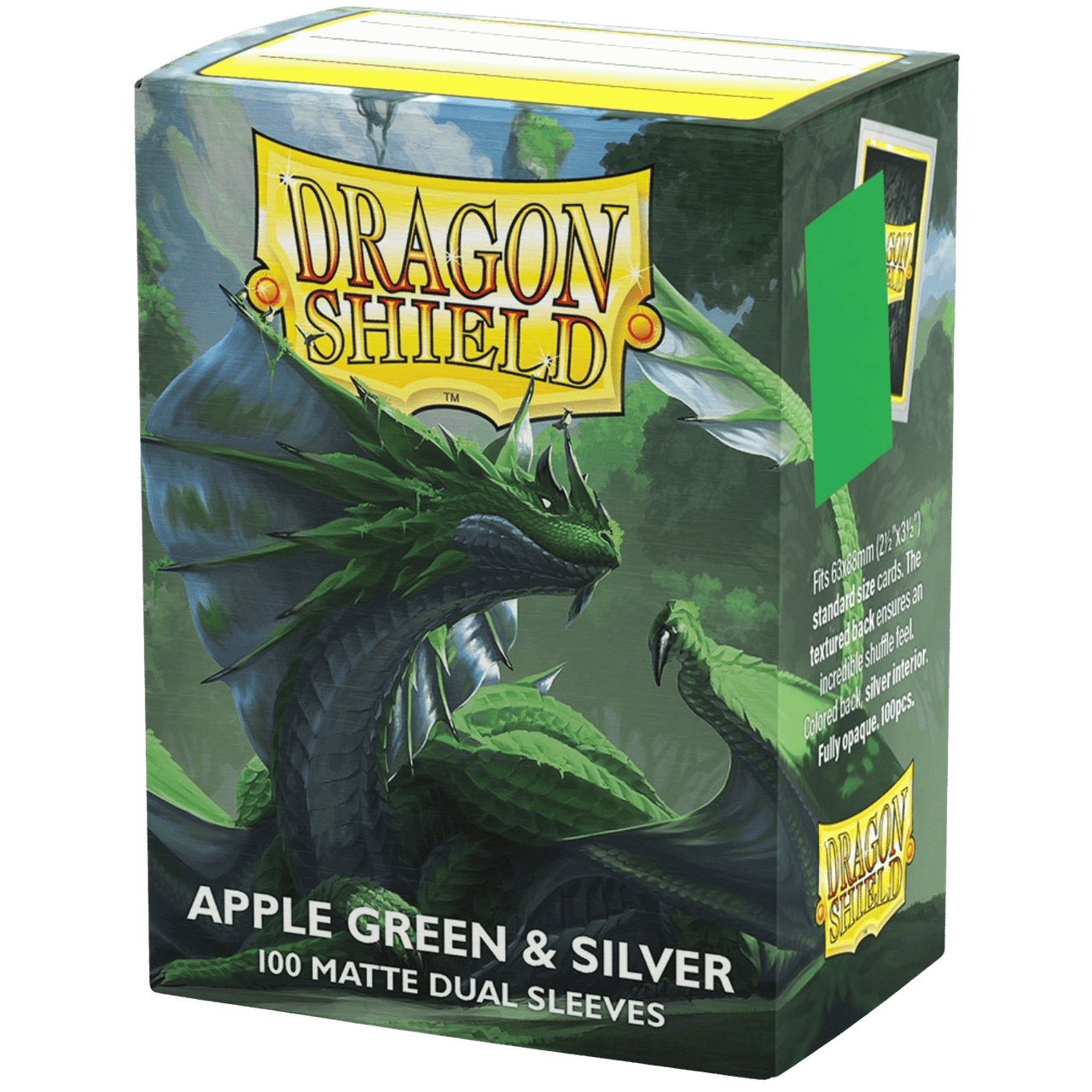 DRAGON SHIELD: MATTE DUAL SLEEVES APPLE GREEN & SILVER