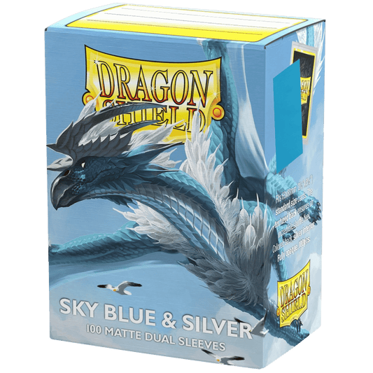 DRAGON SHIELD: MATTE DUAL SLEEVES SKY BLUE & SILVER