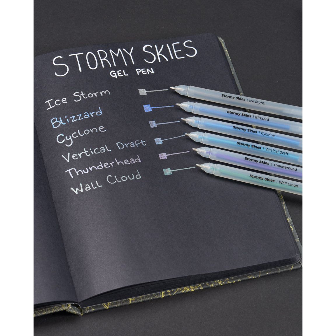 STORMY SKIES METALLIC GEL PEN SET