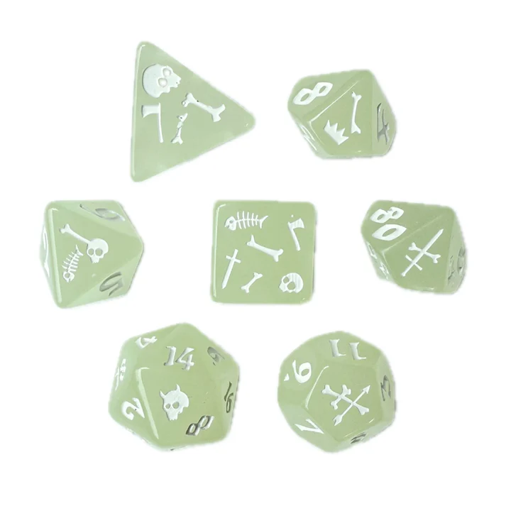 POLY DICE SET 7PC GELATINOUS CUBE