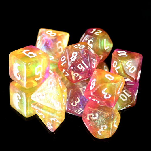 GOLDEN FAITH 7 DICE SET