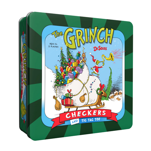 THE GRINCH CHECKERS & TIC TAC TOE COMBO