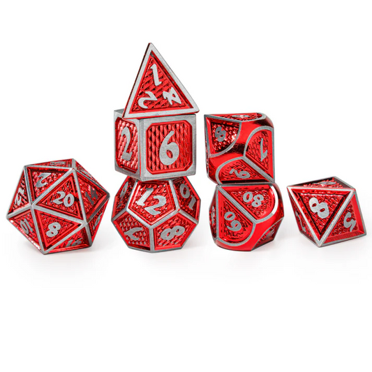 SOLID METAL BEHEMOTH DICE SET: BRUSHED RED