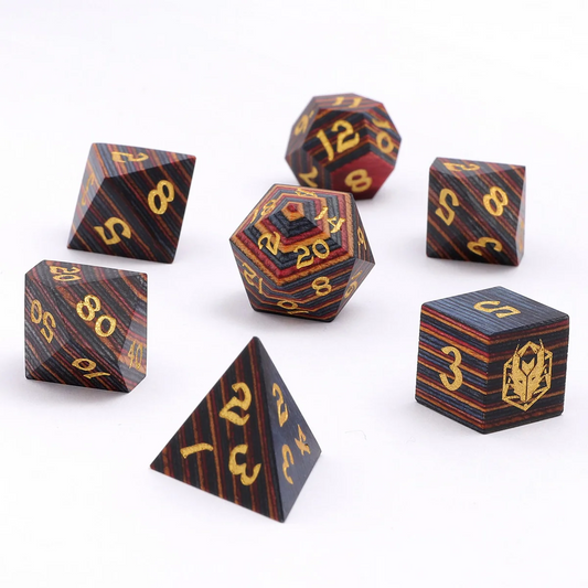 DRAGON'S HOARD RAINBOW WOODEN DICE