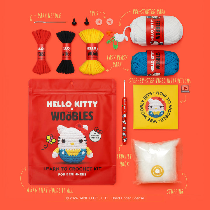 HELLO KITTY WOOBLES CROCHET KIT