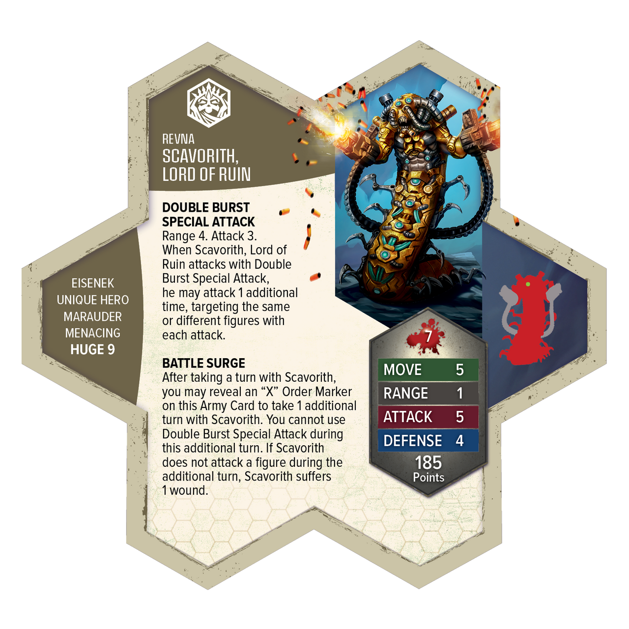 HEROSCAPE BOILING TENSION - SCAVORITH LORD OF RUIN PREMIUM PAINTED EDITION