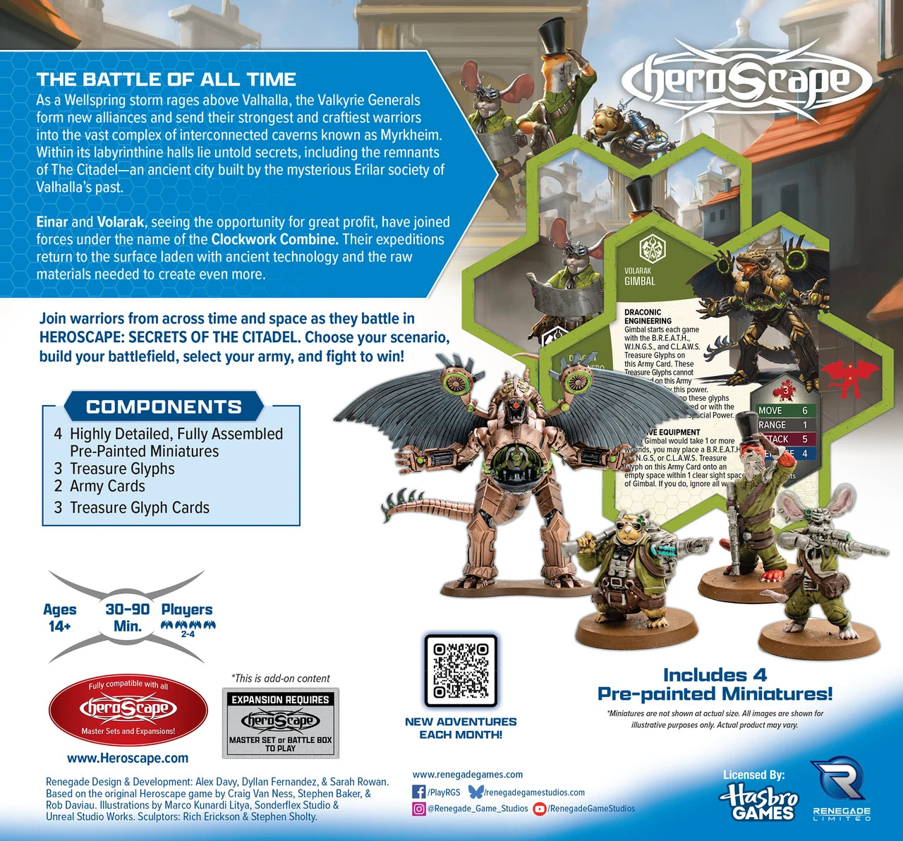 HEROSCAPE SECRETS OF THE CITADEL CLOCKWORK COMBINE RESEARCH EXPEDITION PREMIUM PAINTED EDITION