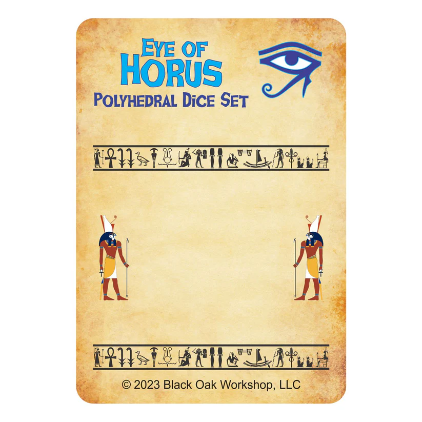 POLY DICE SET 7PC EYE OF HORUS