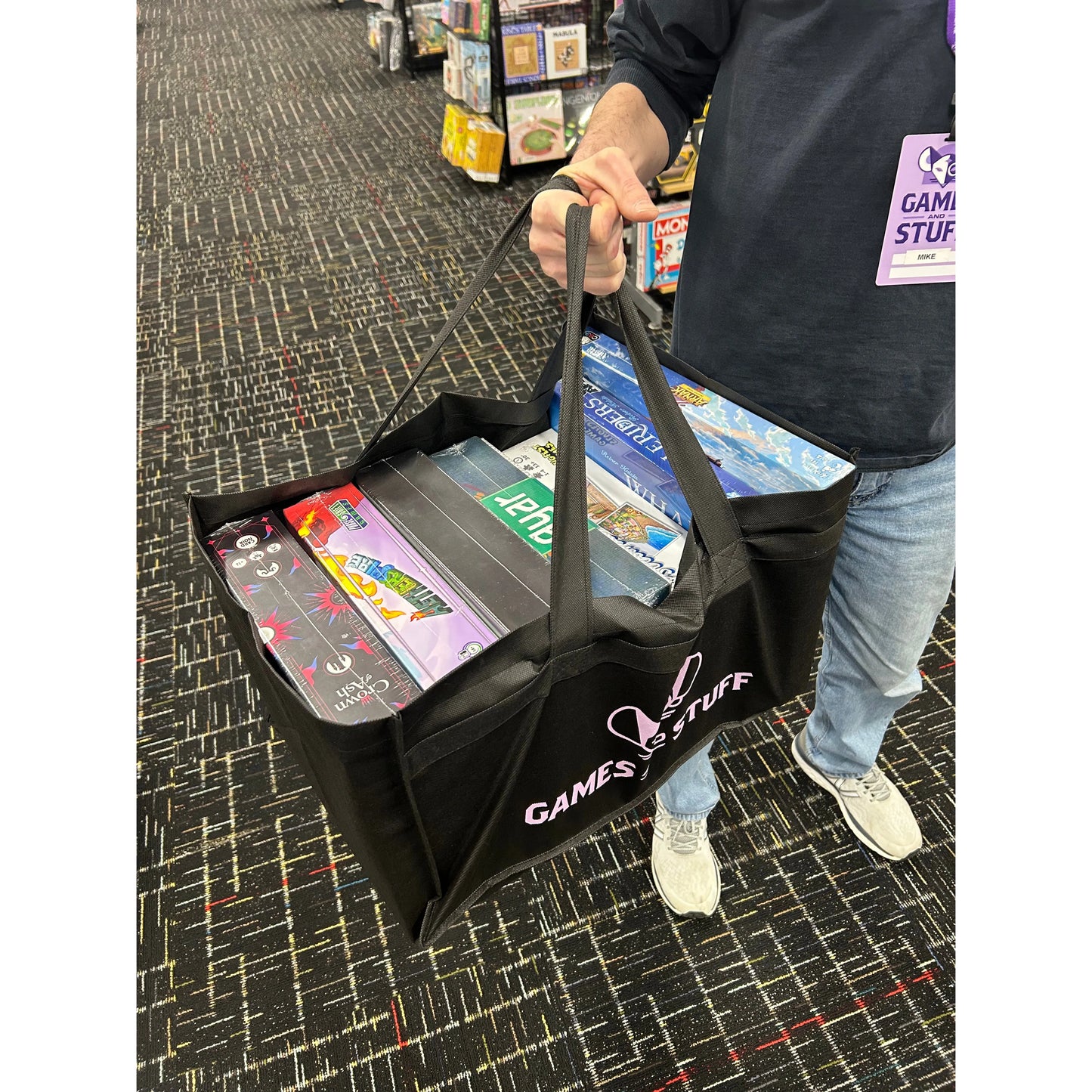 GAMES & STUFF LARGE TOTE