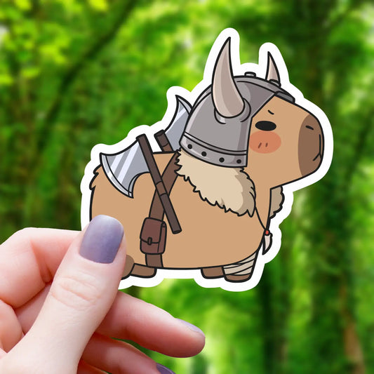 CAPYBARA BARBARIAN STICKER