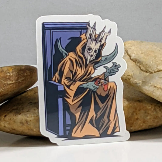 HASTUR THE GAMER ON THRONE STICKER