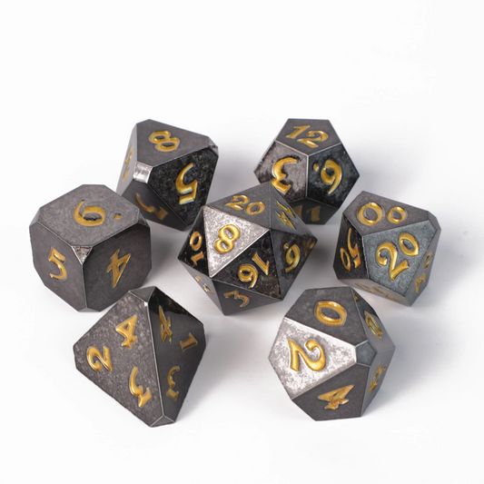 SHADOWLANCE W/ GOLD 7PC RPG DICE SET