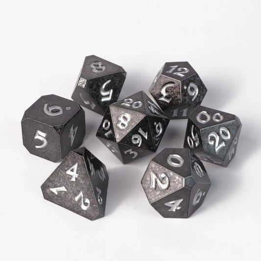 SHADOWLANCE W/ SILVER 7PC RPG DICE SET