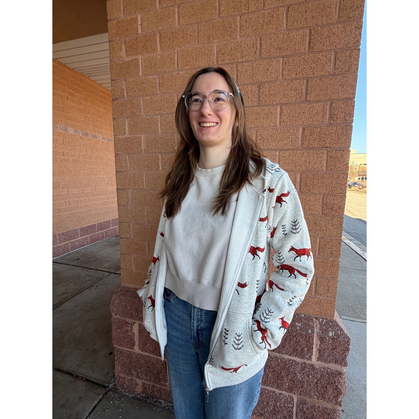 RED FOX ZIPPER HOODIE