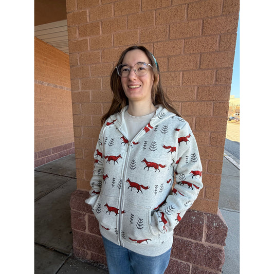 RED FOX ZIPPER HOODIE