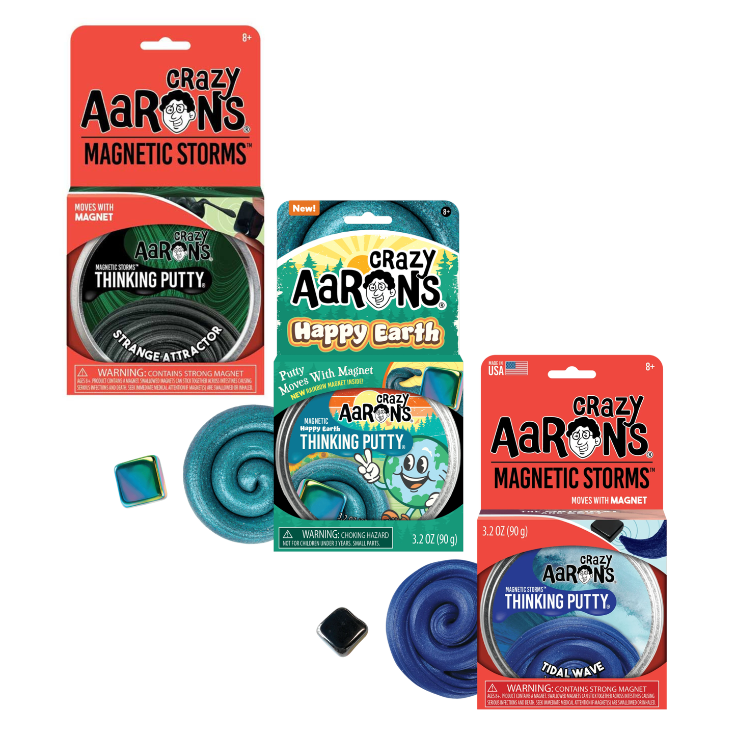CRAZY AARON'S THINKING PUTTY MAGNETIC STORMS SERIES