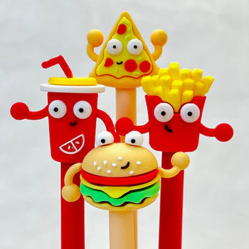 FAST FOOD GEL PEN (HAMBUGER, FRIES, SODA, OR PIZZA)