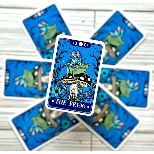 THE FROG TAROT CARD VINYL STICKER