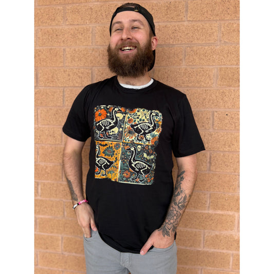 SKELETON GOOSE PATCHWORK T-SHIRT