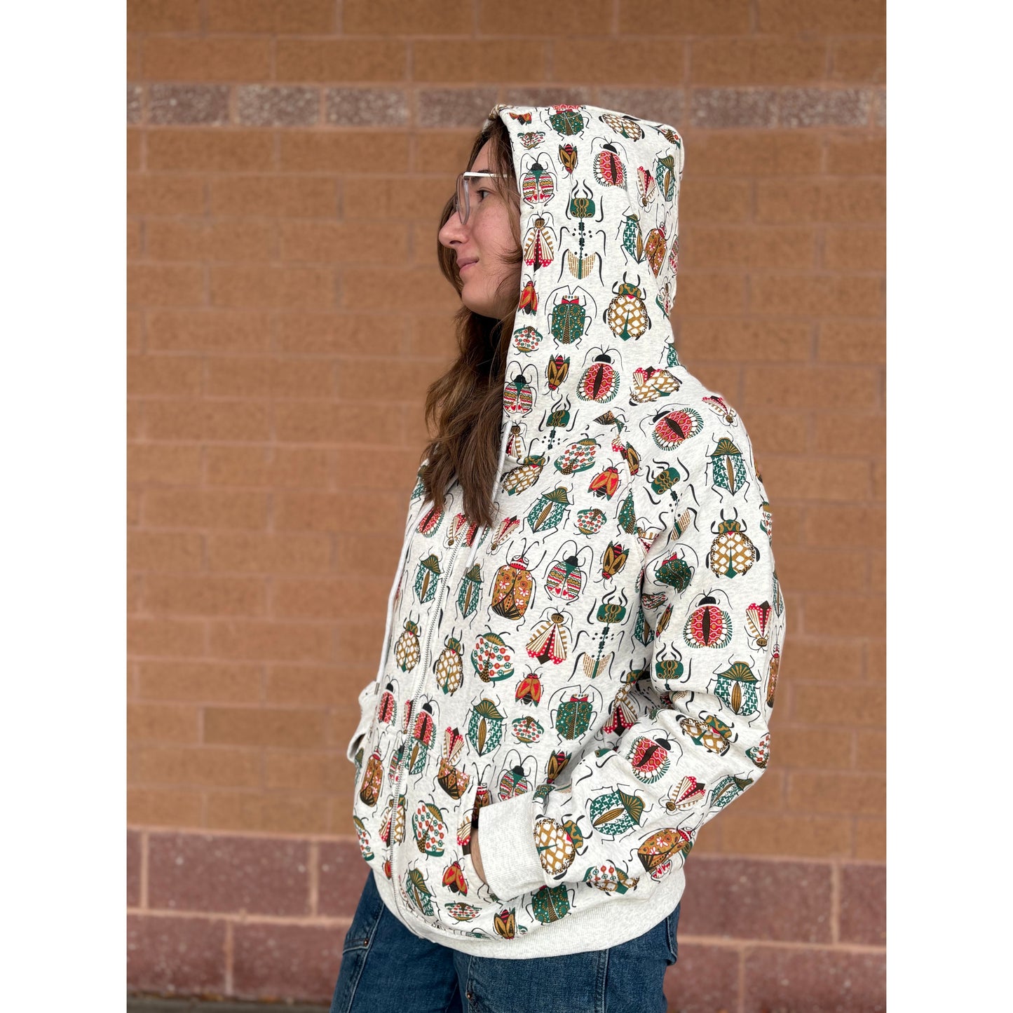 COLORFUL BUGS ZIP HOODIE